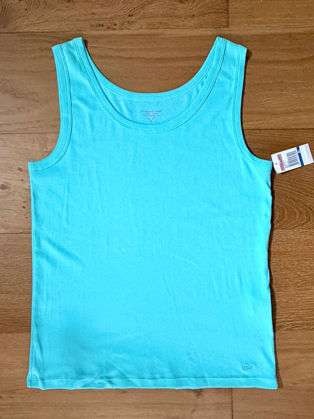 NWT Vineyard Vines Simple Tank Top Reef Blue Aqua Whale Wms XL Preppy Coastal